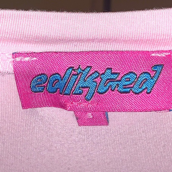 -Edikted Overzized Boyfriend Pink Tee Shirt-Small Bust 32.5-34 As Is - Picture 6 of 14
